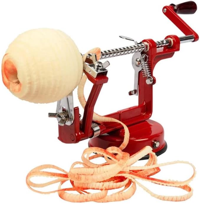 Apple Peeler, Apple Peeler Slicer Corer 3 in 1 Slinky Machine Durable Heavy Duty Die Apple Peelers With Suction base