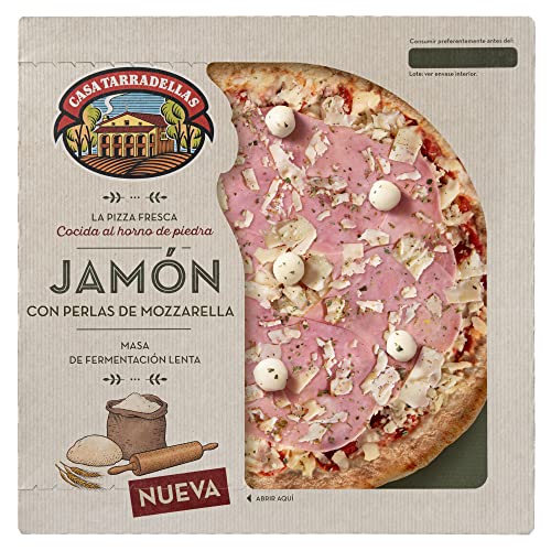 Casa Tarradellas Pizza Jamón con Tomate Cherry, 300g (Refrigerado)