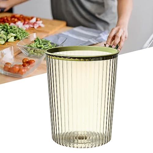 Caneca de basura transparente rectangular 10 litros verde miniatura 5