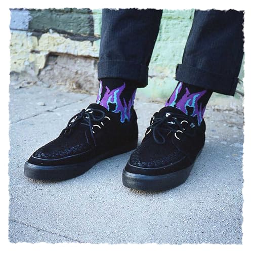 Image of TUK Suede Creeper Sneaker Shoes for Women and Men, D Ring Lace Up Shoes
