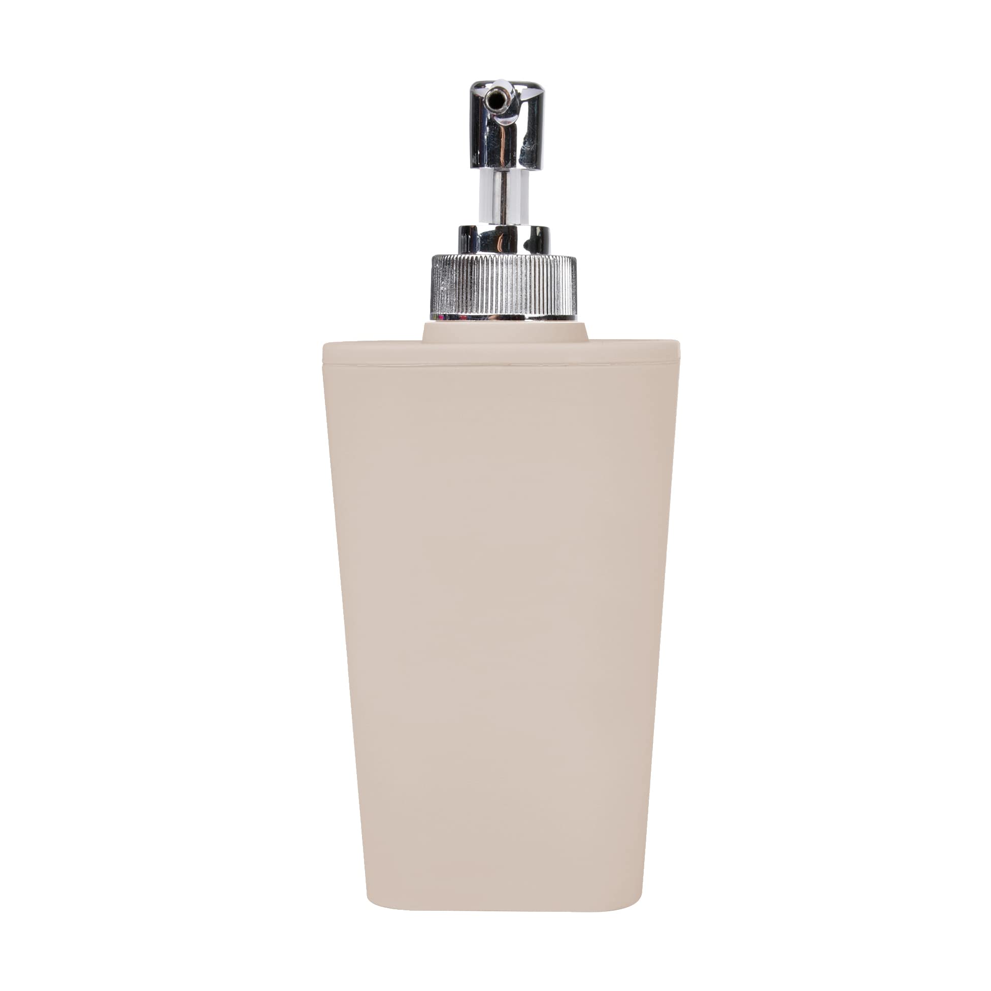 Douceur d'Intérieur Dispenser di Sapone Effetto Soft Touch 7 x 7 x 17,5 cm Vitamina Grigio (Confezione da 2)