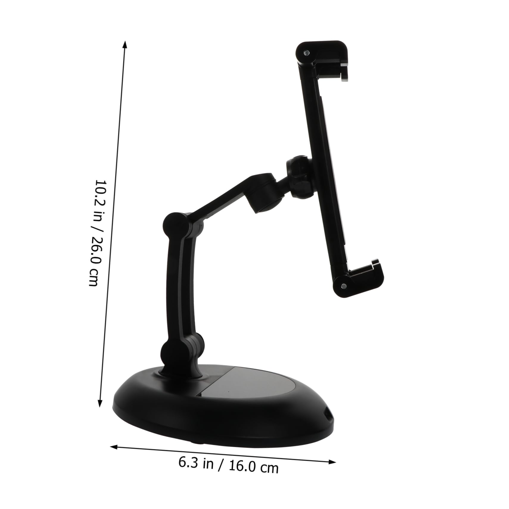 SEWACC Support pour Tablette et Téléphone de Bureau Réglable Noir Abs Métal