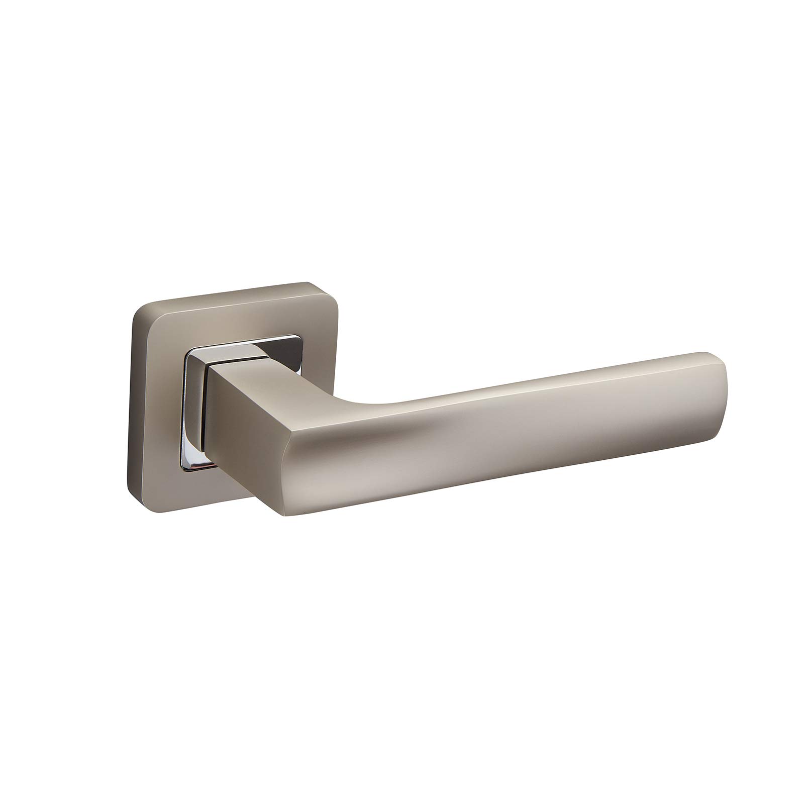 Access Hardware Chrome,Rose Square Rose Door Handles Duo Satin Chrome Finish