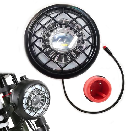 NULKOMMA E-Bike Head Light Super Bright LED Light for Bike 36V 48V Safety LED Front Light for Night Riding Waterproof 2-Pin Connector (Male)