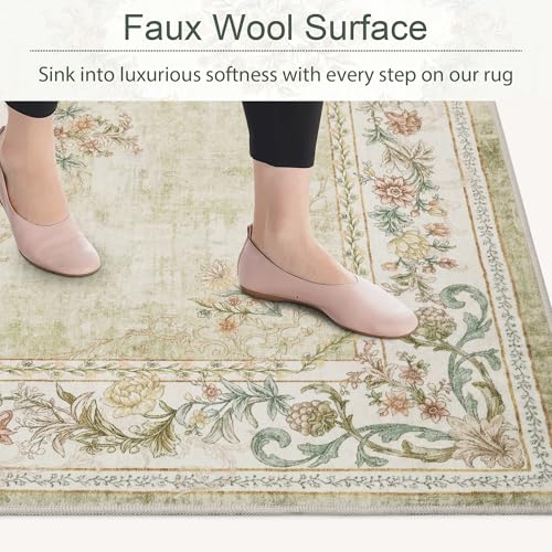 50% Off RYB HOME Sage Green Machine Washable Runner Rug - Image 5