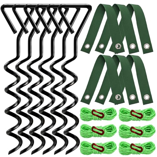 Ancrages de trampoline en spirale pour sécuriser votre jardin et vos tentes de camping ZOOFOX