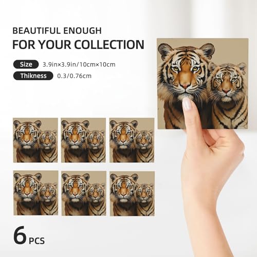 Dessous de verre avec support tigre pour protéger la table lors du café