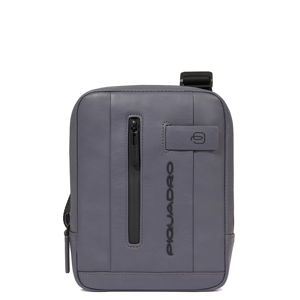 PIQUADRO Borsa in Pelle Porta iPad Mini con Passante per Auricolari, Linea Urban, Grigio CA3084UB00/GR