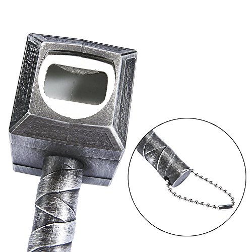 ALIXIN-Mjolnir Quake Beer Bottle Opener,Hammer of Thor Shaped Bottle Opener,Perfect voor Bar en Huishoudelijk Gebruik,Warhammer-Stijl Geweldig Cadeau voor Festival. (Zilver) - Image 5