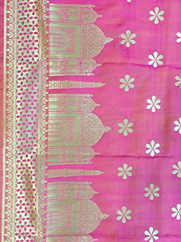 themilestocks Indian Bridal Wedding Pakistani Banarasi Women Woven Cotton Silk Veil Dupatta Stole Chunni Shawl Scarf3