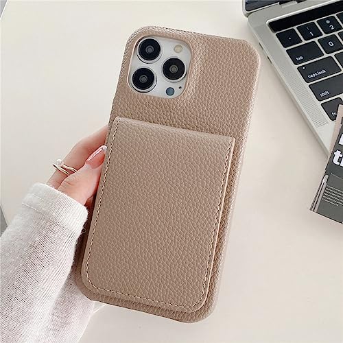 Funda de cuero de lujo con tapa para iPhone 12, 13 y 14 con tarjetero exclusivo y soporte