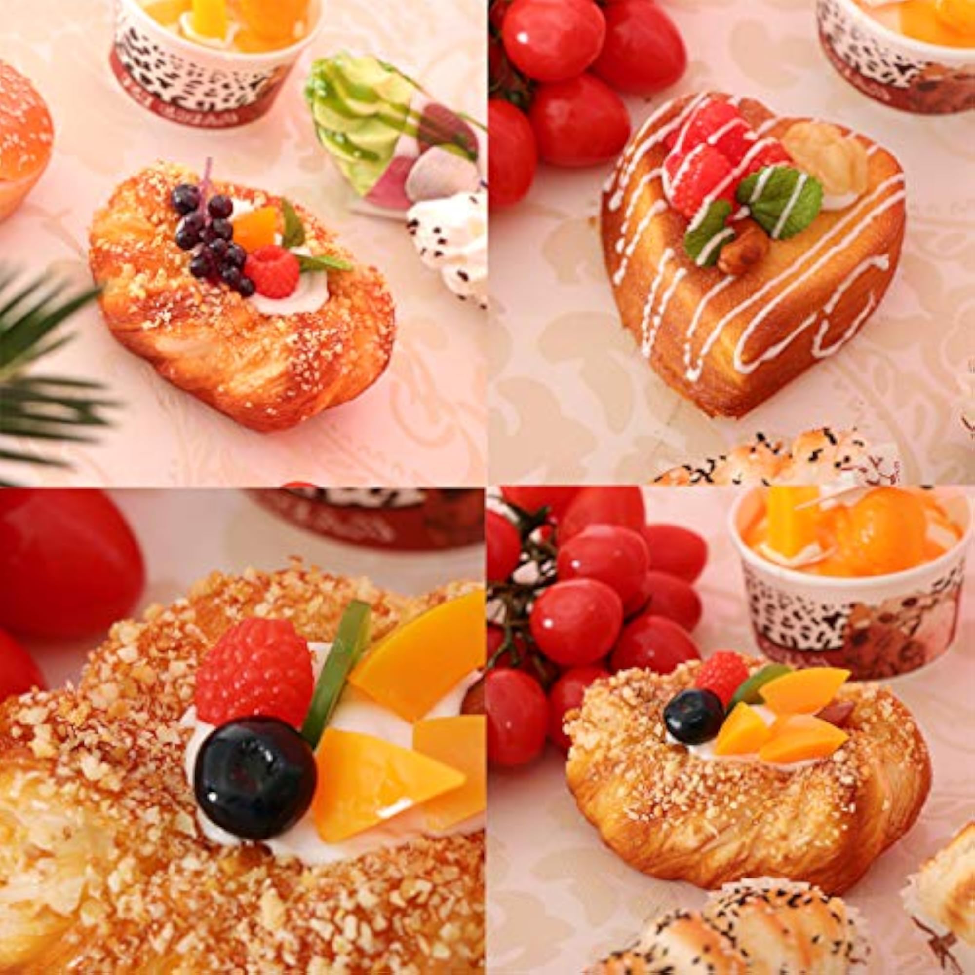 Artificial Fruit Bread Cake Simulation Realistic Food Dessert Style_1