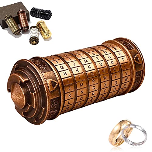 Da Vinci Code Cryptex geschenk valentinstag für sie ihn geschenke für männer frauen Schloss Brief Passwort Code Lock Mini Cryptex Lock Romantische Geburtstags für Weihnachten Valentinstag