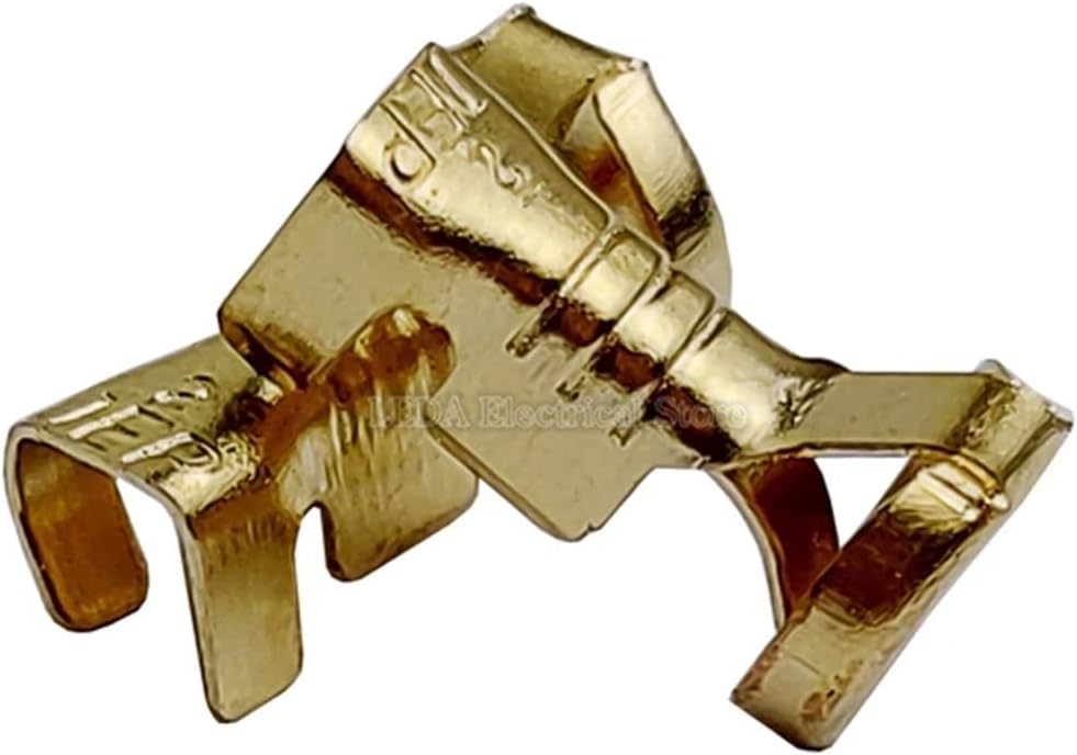 50 PCS Automotive Brass Wiring Harness Connector Crimp Terminal Fuse Holder Button Contact DJ9007A 5x20mm 6X30mm (Color : 5X20mm, Size : 50 Pcs)