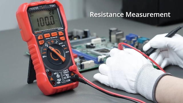Image of Proster Digital Multimeter Tester True RMS 9999 Counts - Auto Ranging Multimeter, AC DC Voltage Current Meter with NCV Inductance Backlight Temperature Capacitance Test Meter Electrical