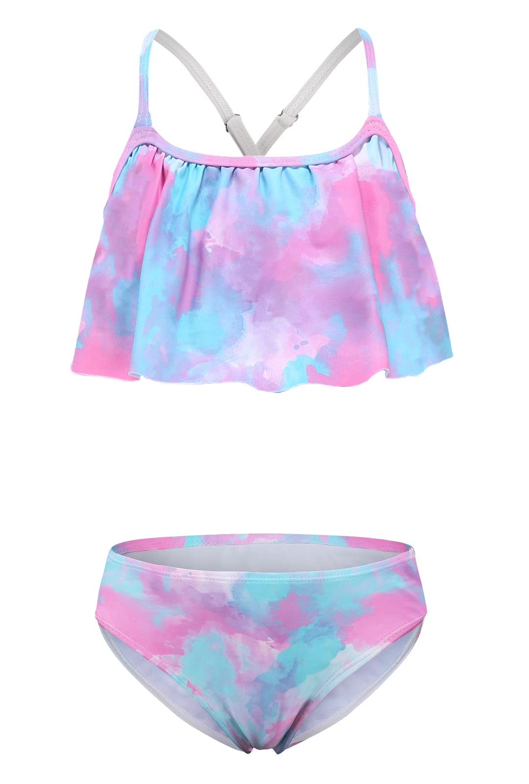 Aisyee Girls Swimming Costume Bikini Kids Two Piece Swimsuit Girls Swimwear