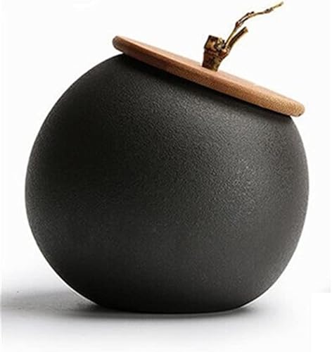 Bote de té, Caja de té de cerámica Tanque de almacenamiento de frutas secas Tanque de almacenamiento de cerámica gruesa Recipiente de cerámica