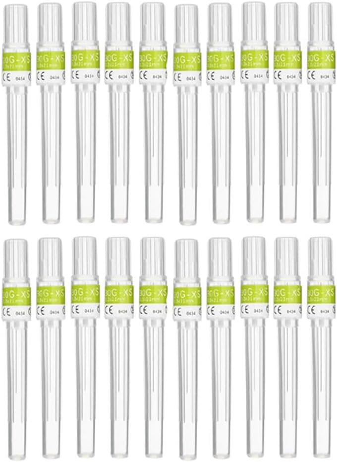 20PCS 30G-S 0.3 x 21mm Thin Needles, Disposable Replacement Needles for Maglev Plasma Pen, Skin Rejuvenation Accessories for Removing Spots Warts Moles and Tattoos