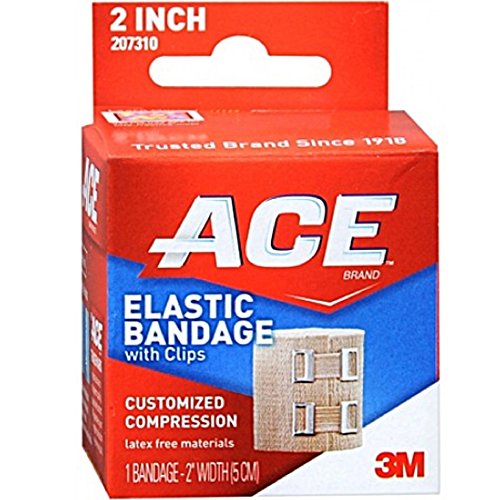 ACE Elastic Bandage With Clips Customized Compression 2 Inches 1 Each ( Pack of 2) - //coolthings.us