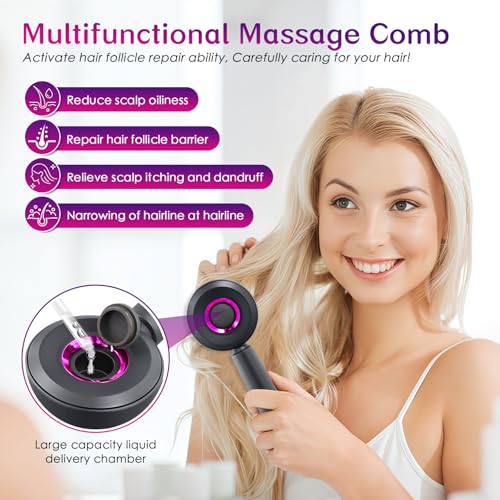 Kopfmassagegerät Elektrisch, 2 in 1 Kopfhaut Massagebürste Elektrisch mit 3 Massagemodi, Elektrische Haarbürste Wasserdicht Applikator Haare Scalp Massager zur Massage und Kopfhautpflege