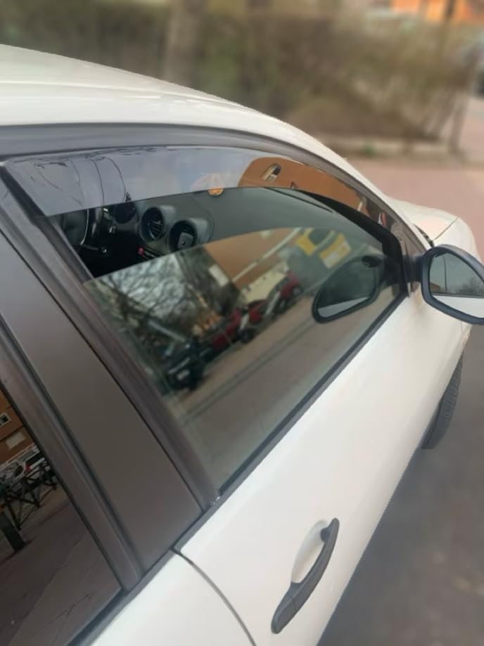 Deflettori D'Aria Anteriori Modifycar Per Seat Ibiza III (2002-2008) - Vetro Acrilico Fumé, Installazione Interna, 2 Pezzi, Antiappannamento E Protezione Dalla Pioggia - 2