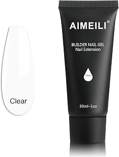 AIMEILI Hema Free Clear Builder Nail Gel Nail Extension, 30ml 1oz Nail Enhancement, Cruelty Free, Vegan