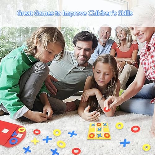 PcvGef 12 Stück Tic Tac Toe Spiel, Filz Tic Tac Mini, Bunt Tic Tac Town Spiel, Lernspielzeug Geeignet für Mitgebsel Kindergeburtstag, Kleine Geschenke für Kinder ，Mitgebsel Kindergeburtstag 10 Jahre