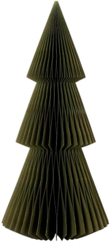 Santa Barbara Design Studio Modern Christmas Decorations Honeycomb Paper Christmas Tree Decoration, 18" Tall, Siberian Fir - Deep Red