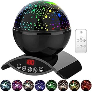 Amouhom sterrenhemel, projectorlamp met afstandsbediening, lednachtlampje met oplaadbare batterij, 360 draaiend en timer, slaaplicht voor kinderen, slaapkamer, beste geschenk voor vrouwen