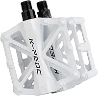TXJ Sports 9/16" Lightweight Aluminum Platform Bike Pedals for MTB BMX Road Bikes - Anti-Slip Grip & Durable