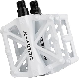 TXJ Sports 9/16" Lightweight Aluminum Platform Bike Pedals for MTB BMX Road Bikes - Anti-Slip Grip & Durable