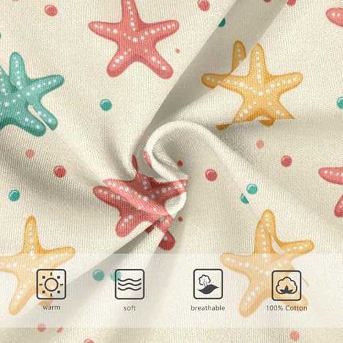 Boys' Exclusive Briefs Toddler Underwear 95% Combed Cotton Boxerbriefs 2T Colorful Starfish Pattern3