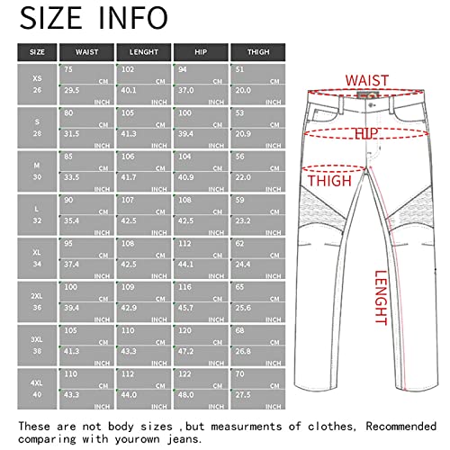 image for CLSQLXYJZC Anti-Drop Motorbike Pants for Men, with Removable Armour an