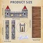 4 PCS Medieval Entrance Birthday Party Decorations Castle-Themed Hanging Door Banner Knight's Porch Banner Suitable For Weddings Children's Birthdays and Baby Baptisms - Image 2