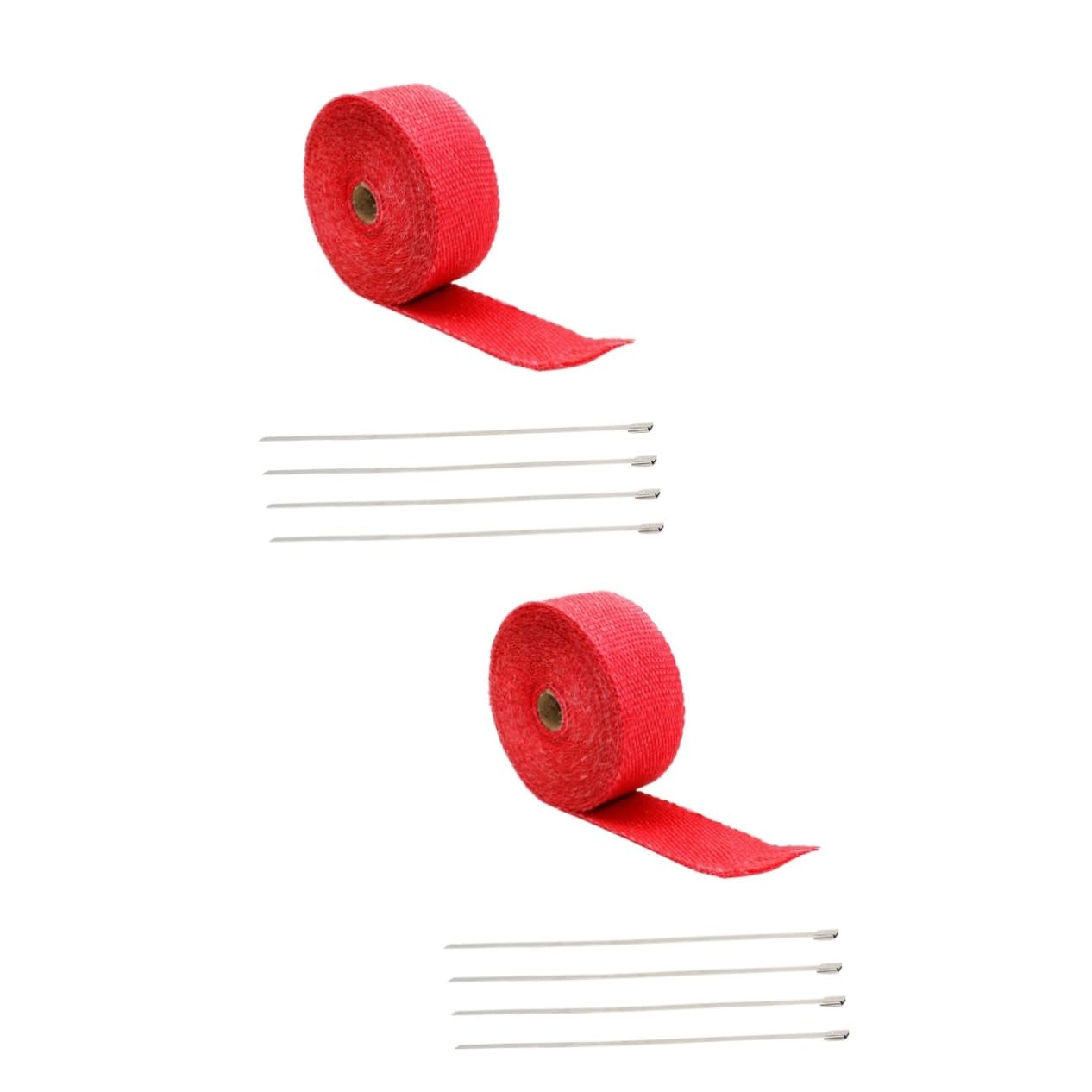 Wakauto 2 Pieces Fiber Wrap Heat Wrap Exhaust Wrap Repair