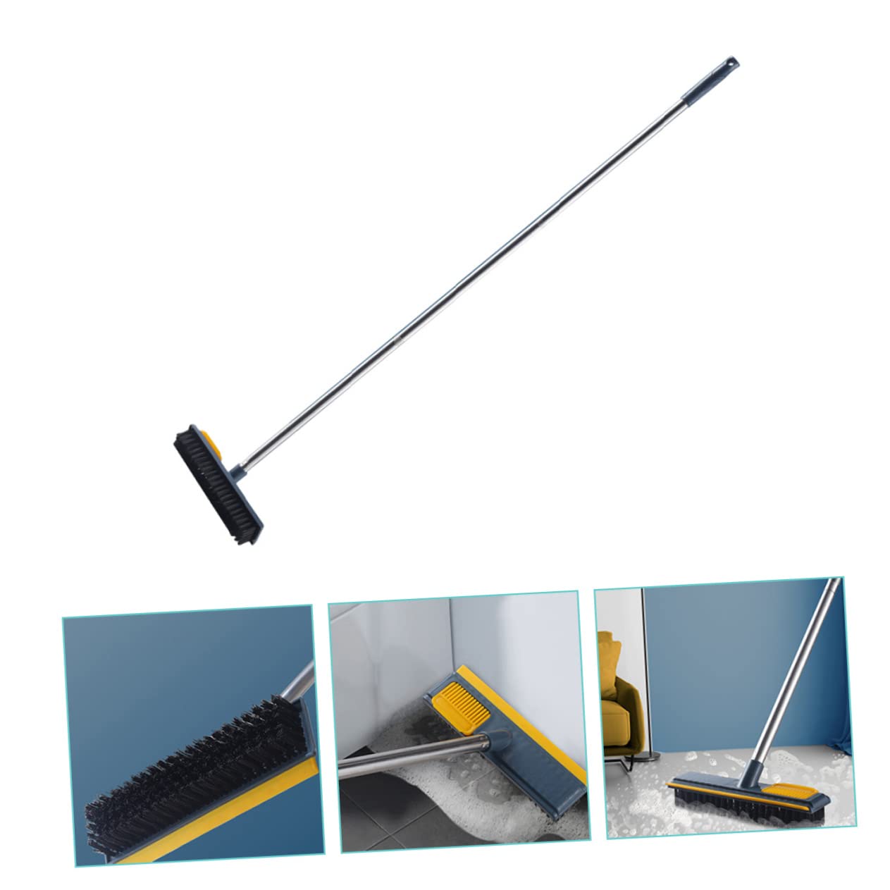 Cepillo Pisos Fregar 108cm Mango Abs Largo Amarillo