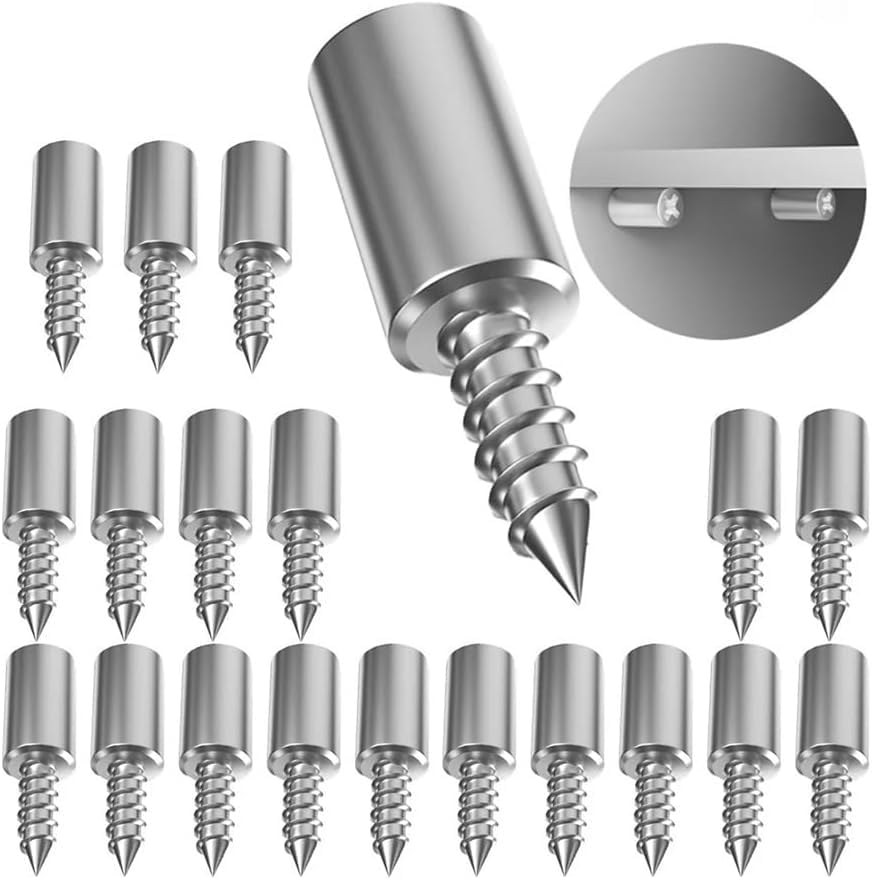 Self Tapping Screw With Rubber Sleeve Laminate Support Nails Cabinet Glass Partition Bracket Nonslip Fixed Support Holder Metal Small Screws (10)-image-40