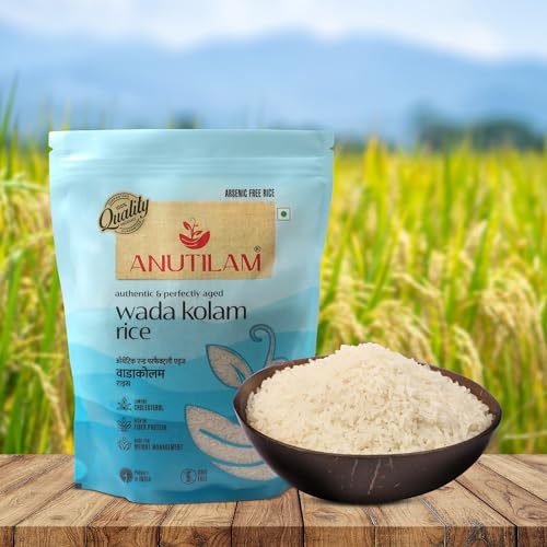 Image of Anutilam Authentic Wada Kolam Rice 1Kg, Pack of 2