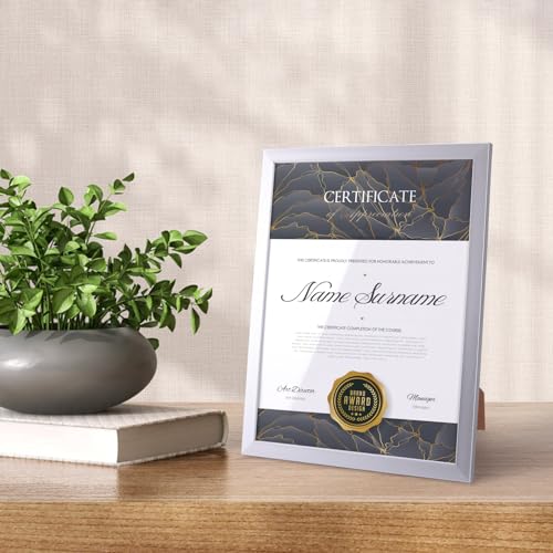 Giftgarden GG2308055 8.5X11 Picture Frame Silver Set Of 7, Multi Modern 8.5 X 11 Frames For Award Certificate Document Diploma thumb #5