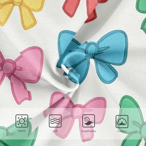 Bows Pattern All Seasons Girls' Panties Breathable Underwear for Girls in Sizes 2T,3T, 4T, 5T, 6Y and 8Y3