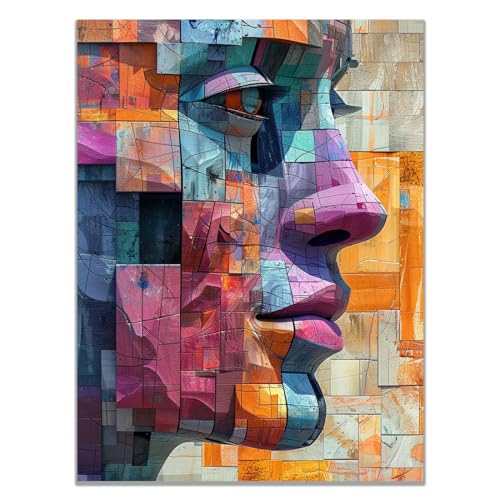 Tableau moderne portrait abstrait pour sublimer les murs de la cuisine