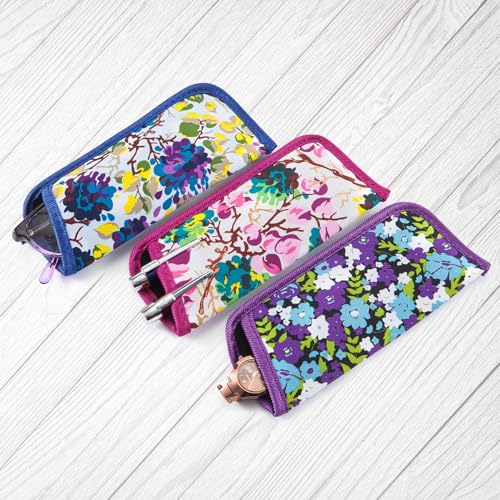 Image of TRIUMPH VISION Reading Glasses Pouch Eyeglass Sleeve Soft Case Slim 3 Pack