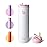 BOTTLE BOTTLE Insulated Water Bottle 24oz with Straw Lid and Handle for Sports Travel Gym Stainless Steel Water Bottles Double-Wall Vacuum Metal Leak Proof BPA-Free (Snow)