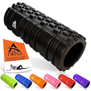 ActivNRG Fitness-schuimroller voor diepe weefselspiermassage, triggerpunt, spiertherapie (zwart)
