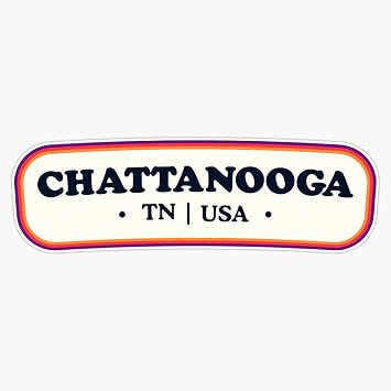 Chattanooga | Retro Badge Vinyl Decal Wall Laptop Bumper Sticker 5inRDB-USA-STICKERS-10139