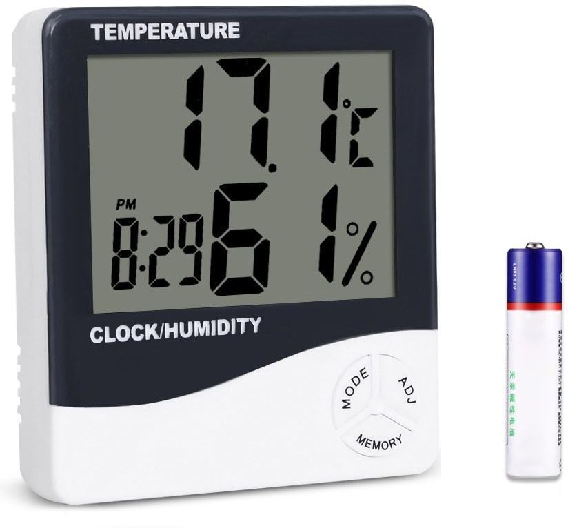 Astound ROX-III HTC Thermometer Humidity Meter with Clock-image-43