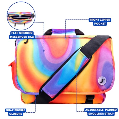 Image of J World New York Thomas Laptop Messenger Bag for Women & Men. Kids Computer Bookbag