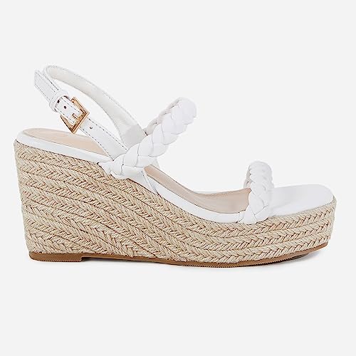 Image of Womens Espadrille Wedge Sandals Platform Braided Open Toe High Heel Ankle Strap Buckle Summer Causal Dress Shoes
