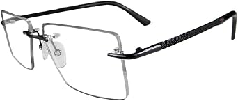 Circleperson Rimless Pure Titanium Eyeglasses frames Square Light Weight