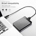 UnionSine 1TB Ultra Slim Portable External Hard Drive HDD-USB 3.0 for PC, Mac, Laptop, PS4, Xbox one, Xbox 360-(Black) - Image 2